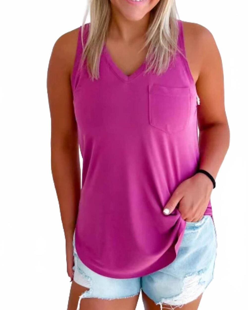 NEW ANOTHER LOVE esther tank top in fucshia